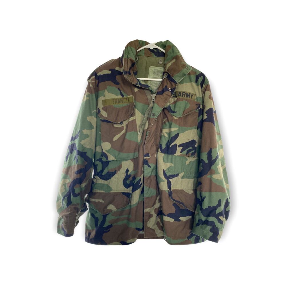 Vintage M-65 woodland camo US Army field jacket